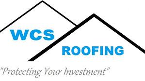 wcs-logo-1 Logo of WCS Roofing with the slogan "Protecting Your Investment" and stylized roof outlines.